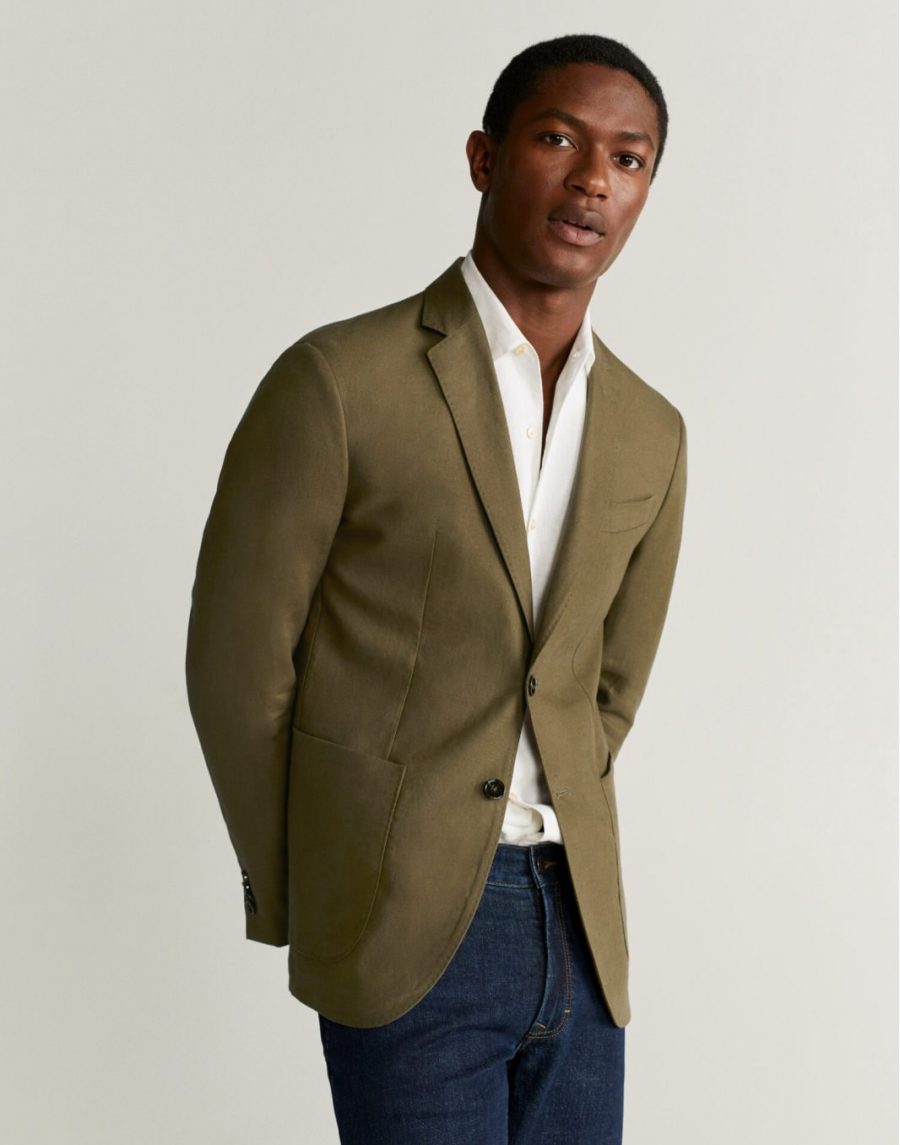 Microstructure suit blazer