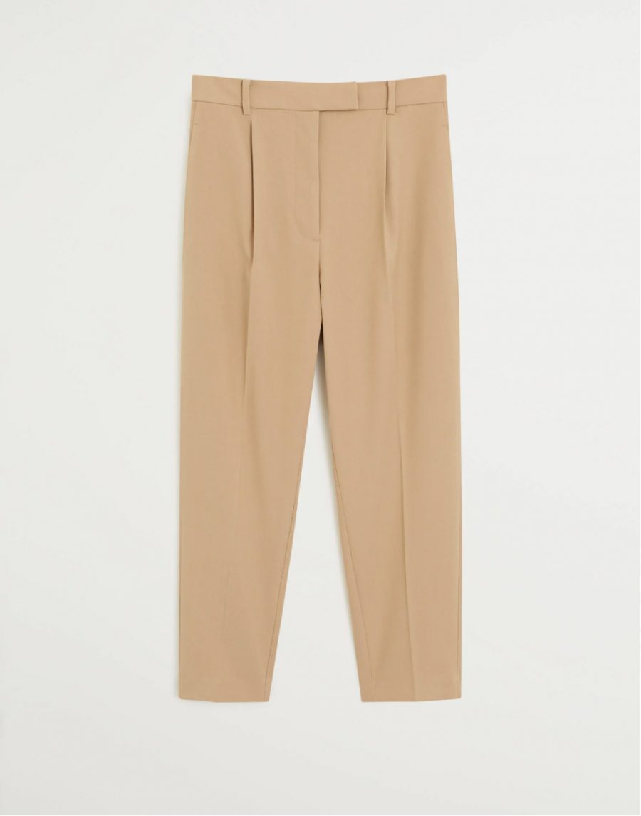 Pleated crop trousers - Image 2