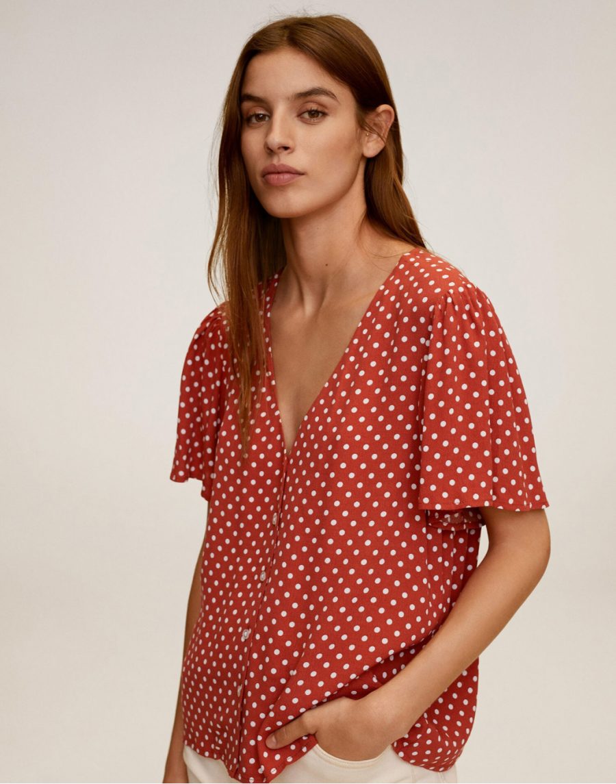 Polka-dot blouse