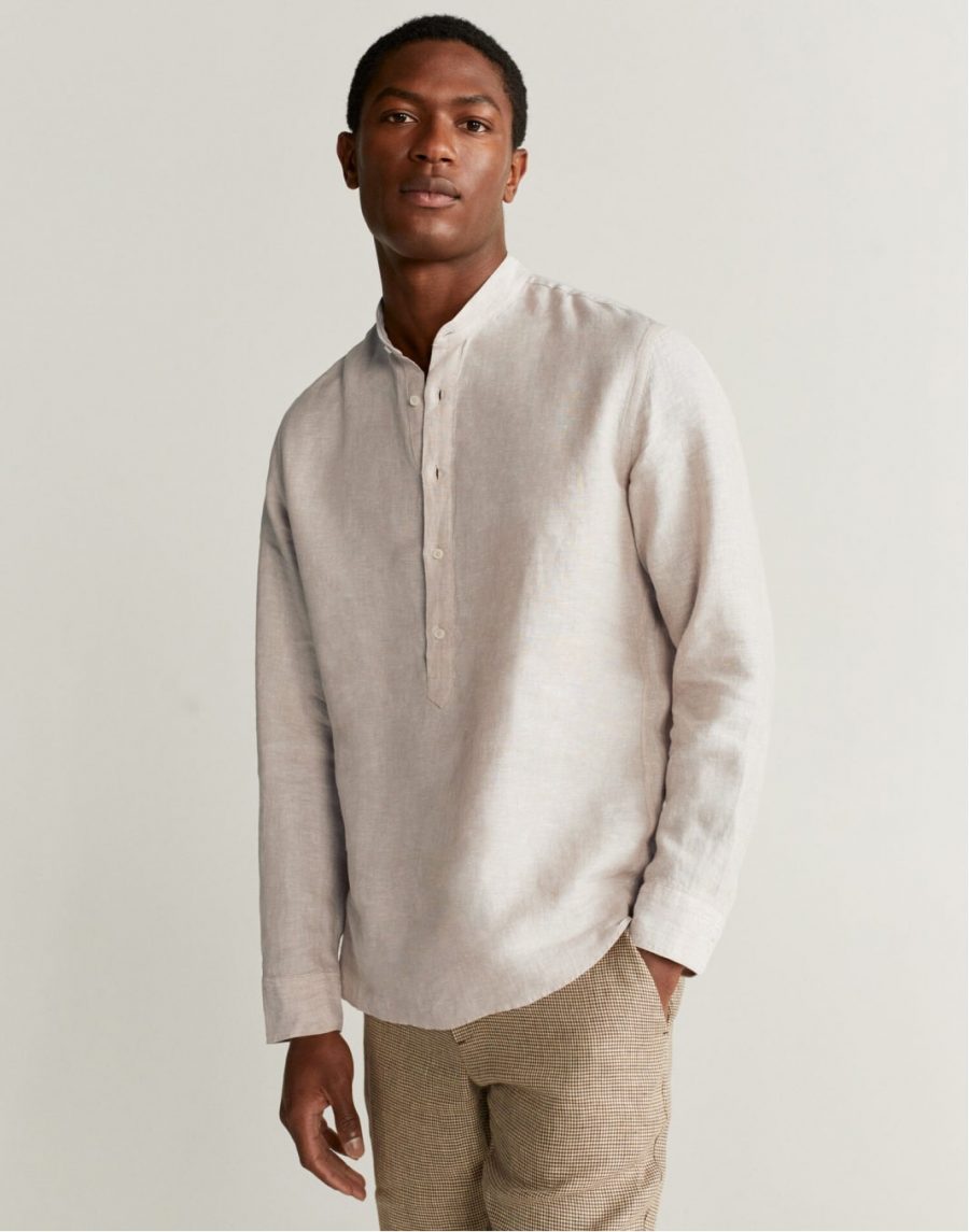 100% linen regular fit shirt