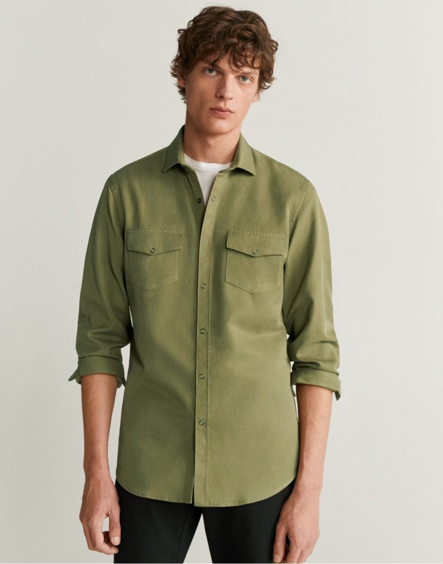 Regular fit chest-pocket shirt