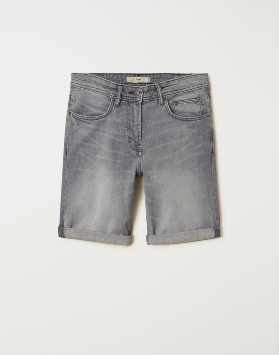 Grey denim Bermuda shorts - Image 2