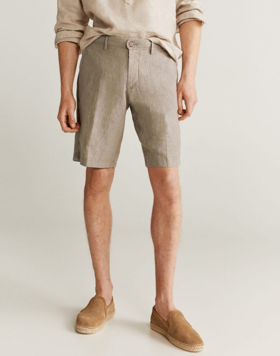 Linen Bermuda shorts