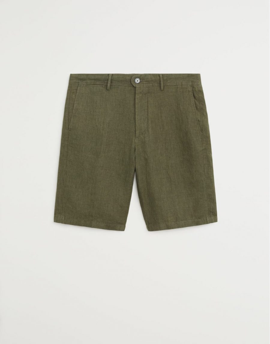 Linen chino Bermuda shorts - Image 2