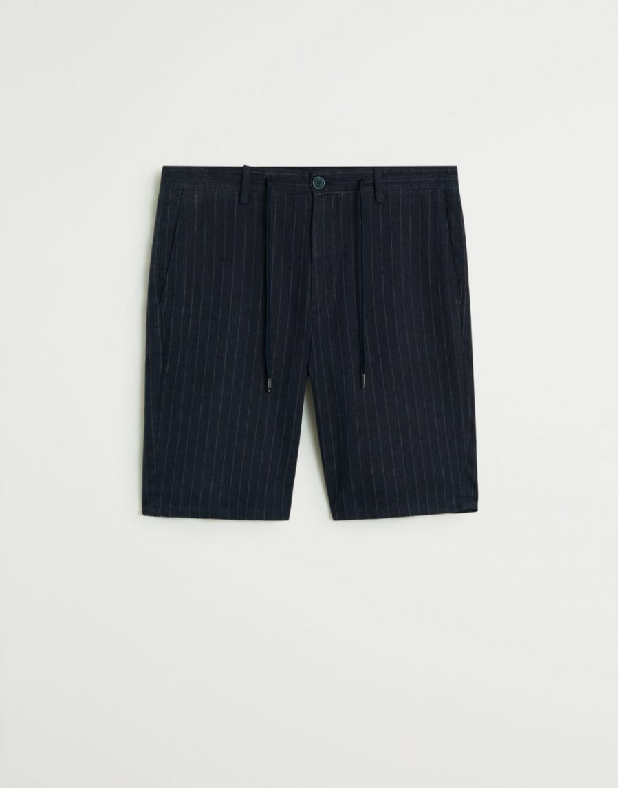 Striped linen-cotton short - Image 2