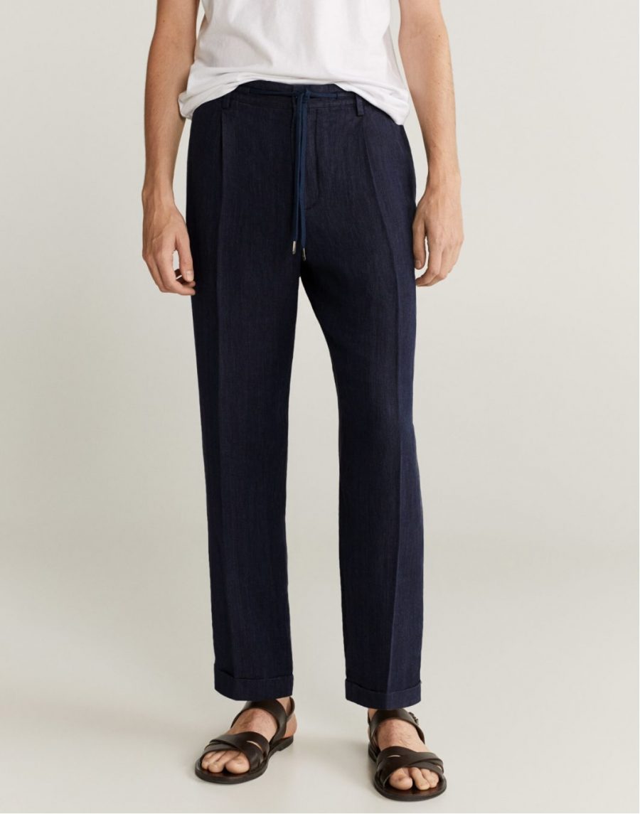 Dark linen trousers