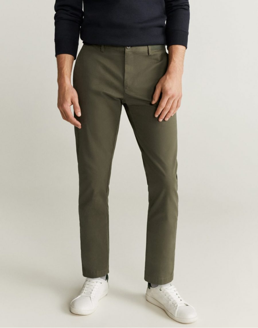 Tapered fit cropped trousers