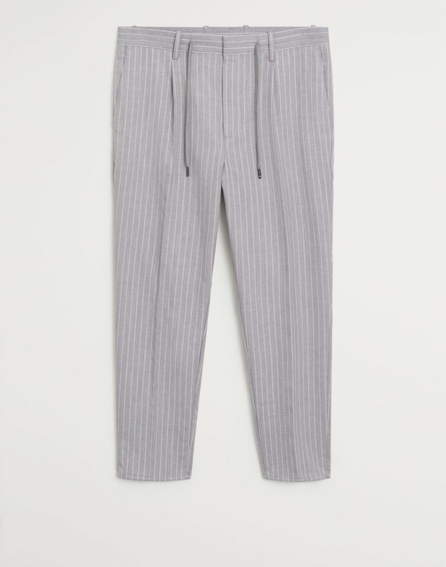 Tapered fit striped trousers - Image 2